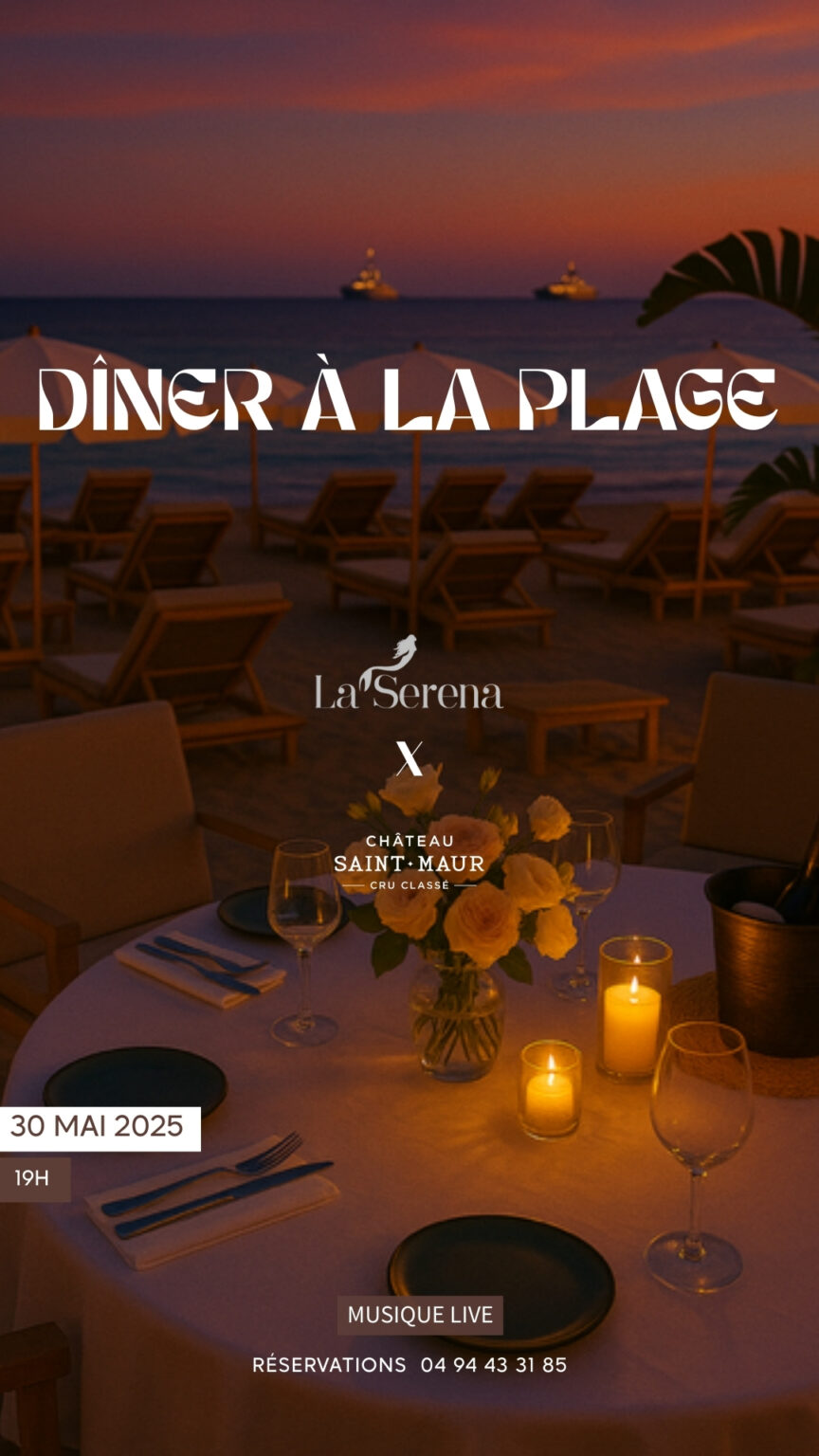 Photo - DÎNER À LA PLAGE LA SERENA Design sans titre 1" Design sans titre 1